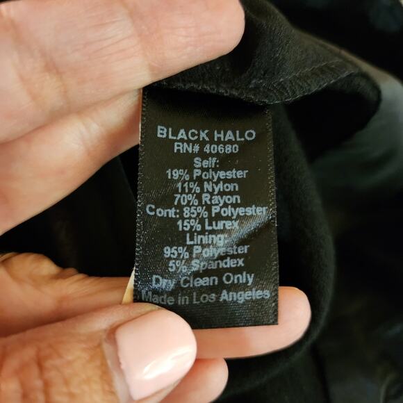 Black Halo EVE Clarkson Cocktail Dress | Black and Gold | Size 0 - Picture 8 of 9